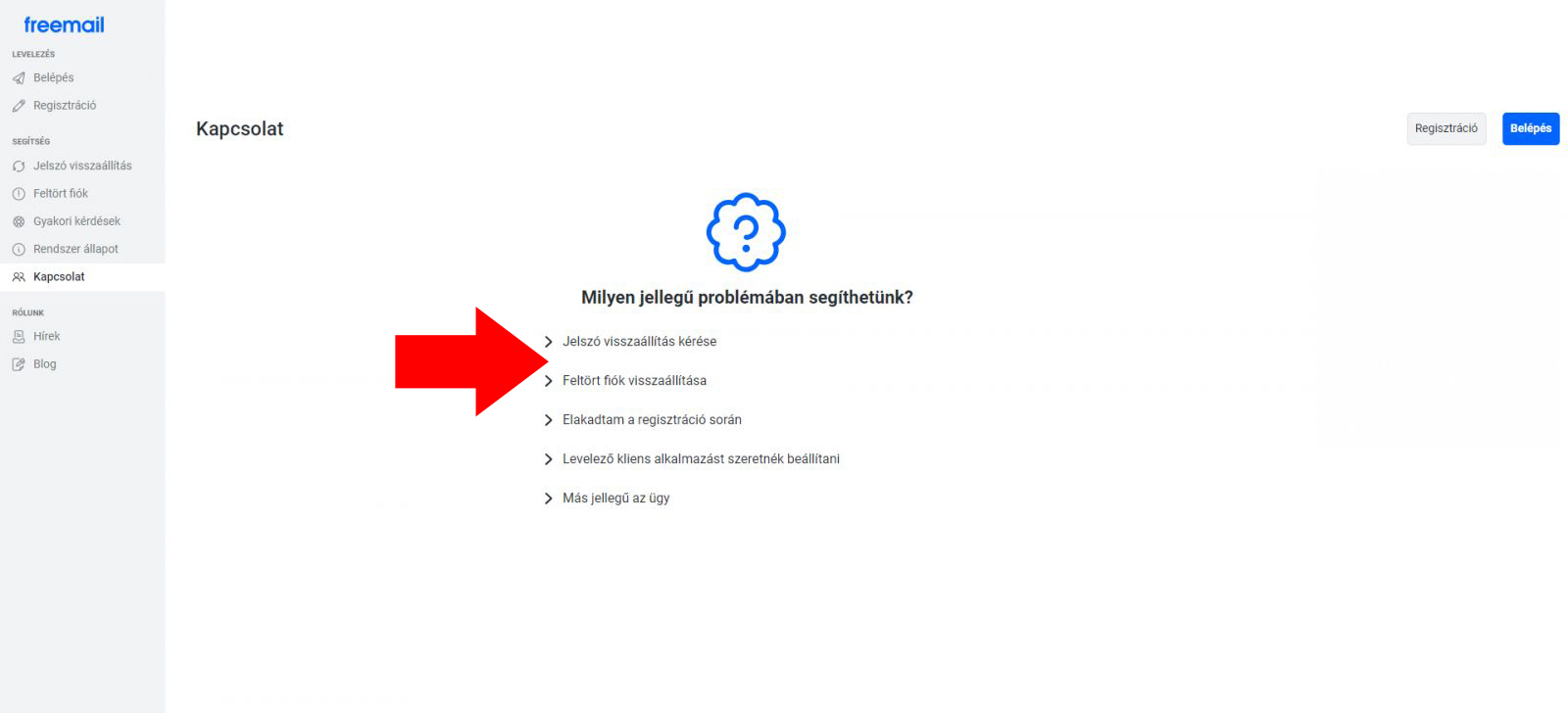 Freemail ügyfélszolgálat