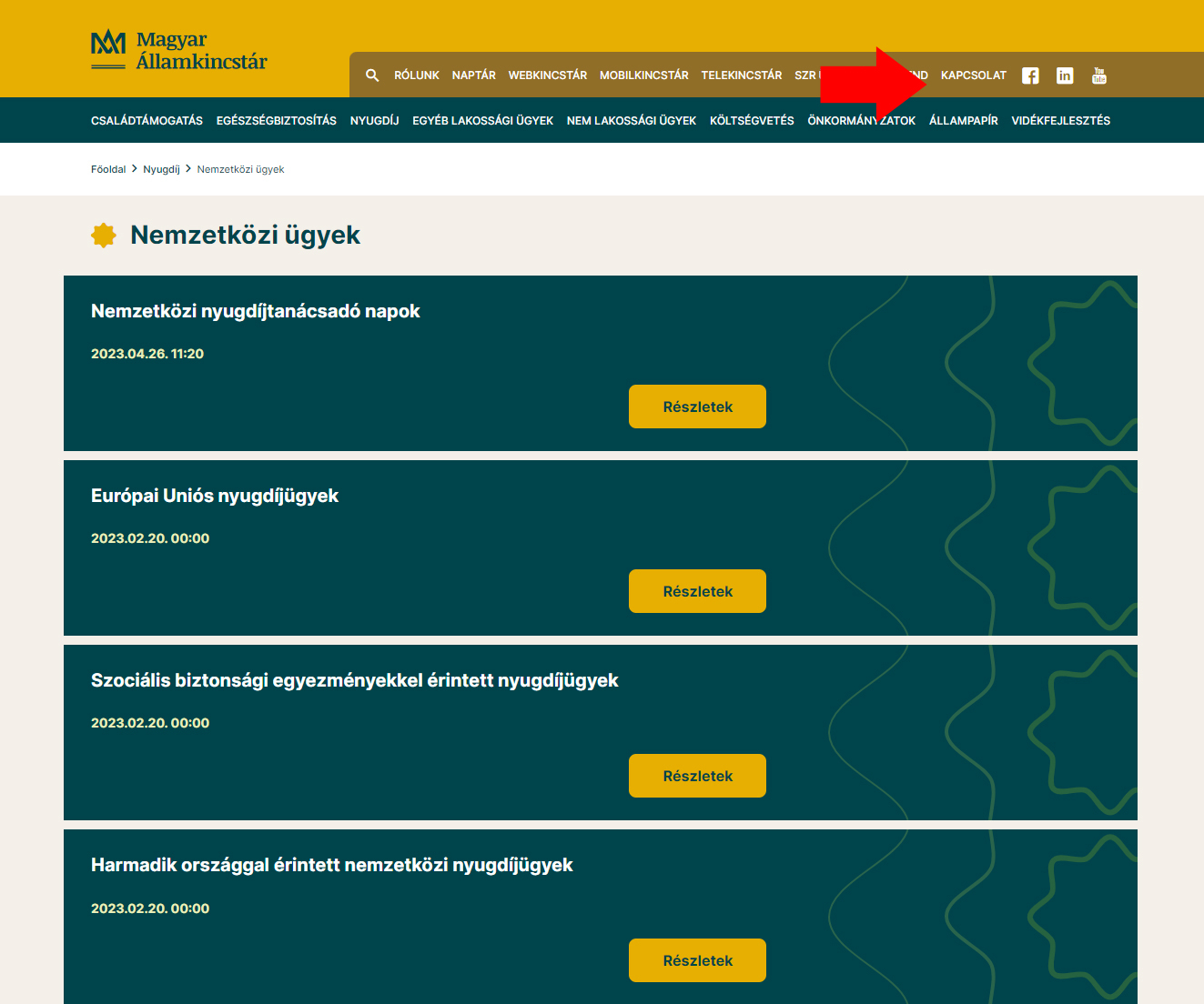 Nemzetközi nyugdíj ügyfélszolgálat