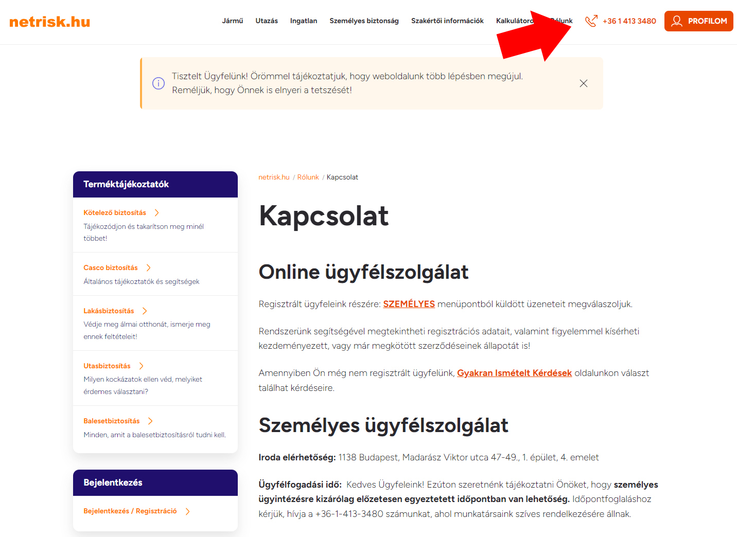 Netrisk ügyfélszolgálat
