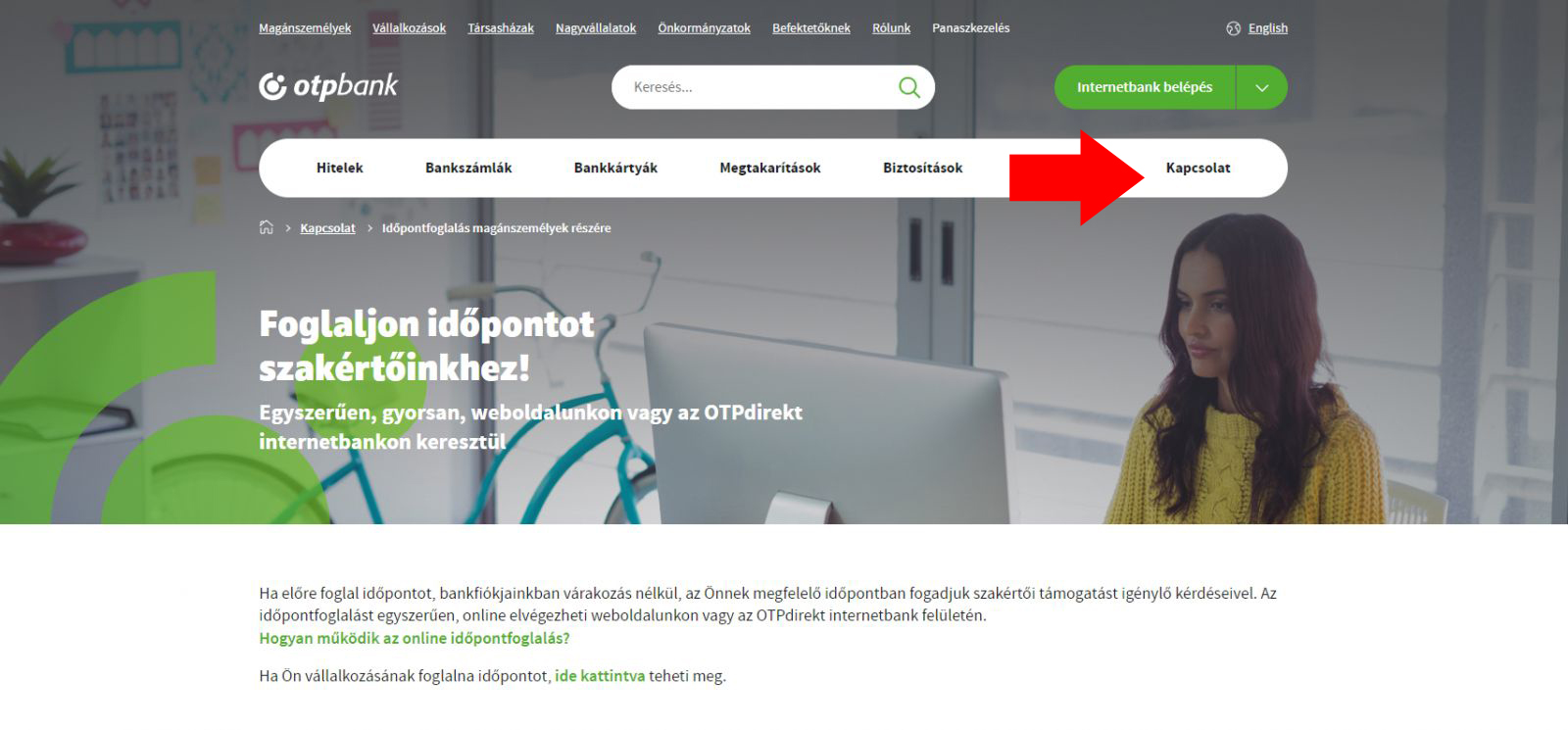 OTP bank online időpontfoglalás