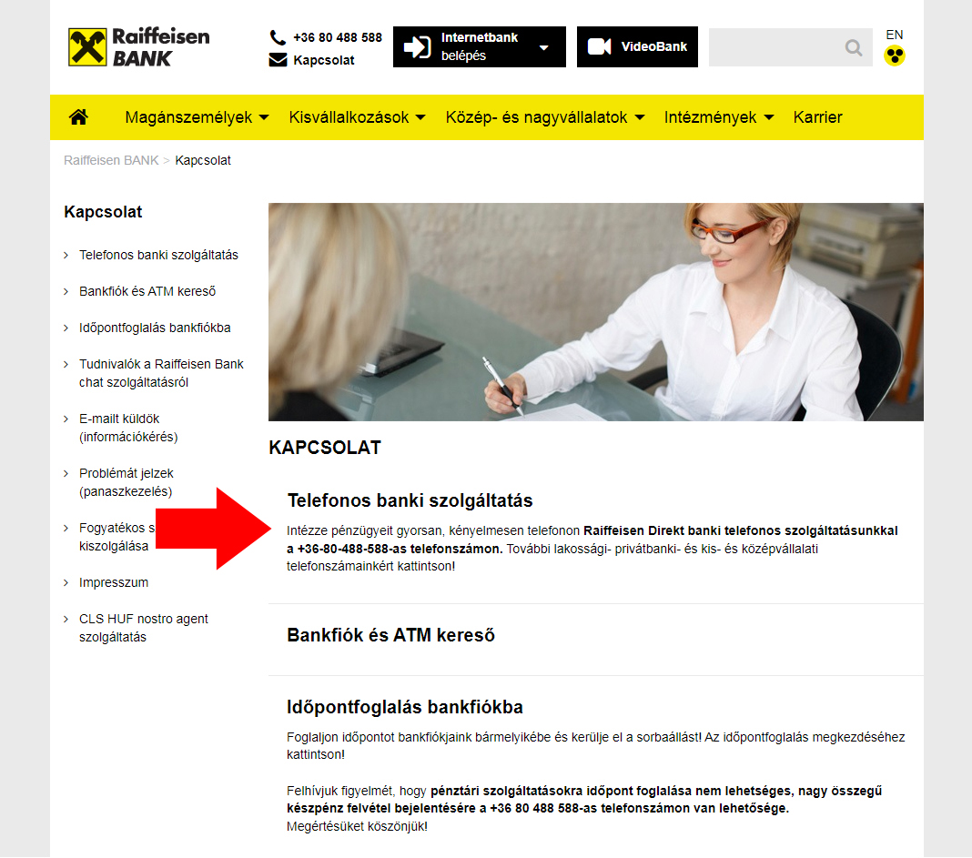 Raiffeisen ügyfélszolgálat